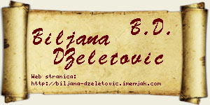 Biljana DŽeletović vizit kartica